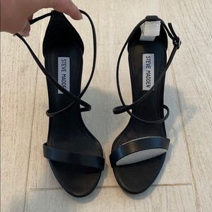 Never worn Steve Madden black stiletto heels